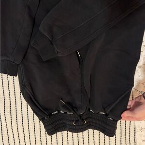 Lounge apparel Black Jogger Pants with Drawstring